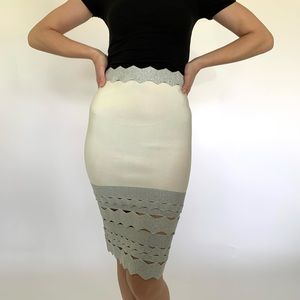 White pencil skirt